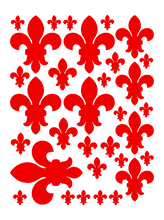 Load image into Gallery viewer, RED FLEUR DE LIS WALL DECALS