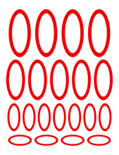 Load image into Gallery viewer, RED OVAL WALL DECALS
