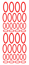 Load image into Gallery viewer, RED OVAL WALL STICKERS