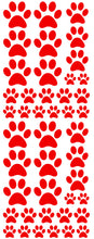 Load image into Gallery viewer, RED PAW PRINT DECALS