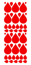 Load image into Gallery viewer, RED RAINDROP WALL STICKERS