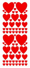 Load image into Gallery viewer, RED HEART WALL STICKERS