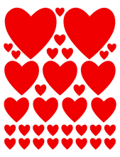 Load image into Gallery viewer, RED HEART WALL DECALS