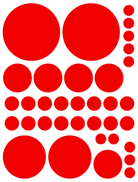 Red Polka Dot Wall Decal Polka Dot Sticker WhimsiDecals