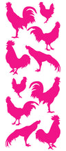 Load image into Gallery viewer, ROOSTER WALL DECALS HOT PINK