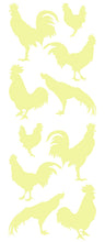 Load image into Gallery viewer, ROOSTER WALL DECALS PALE YELLOW