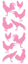 Load image into Gallery viewer, ROOSTER WALL DECALS SOFT PINK