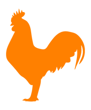 Load image into Gallery viewer, ROOSTER WALL DECAL IN ORANGE