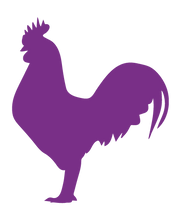 Load image into Gallery viewer, ROOSTER WALL DECAL IN PURPLE