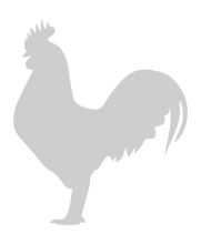 Load image into Gallery viewer, ROOSTER WALL DECAL IN SILVER