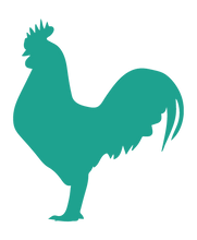 Load image into Gallery viewer, ROOSTER WALL DECAL IN TURQUOISE