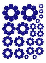 Load image into Gallery viewer, ROYAL BLUE DAISY WALL DECALS