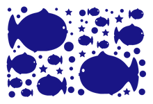 Load image into Gallery viewer, FAT FISH WALL DECALS IN ROYAL BLUE