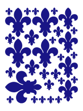 Load image into Gallery viewer, ROYAL BLUE FLEUR DE LIS WALL DECALS