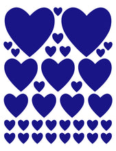 Load image into Gallery viewer, ROYAL BLUE HEART WALL DECALS