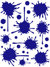 Load image into Gallery viewer, ROYAL BLUE PAINT SPLATTER WALL DECAL