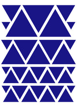 Load image into Gallery viewer, ROYAL BLUE TRIANGLE WALL DECALS
