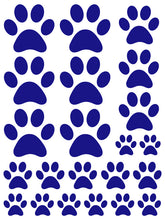 Load image into Gallery viewer, ROYAL BLUE PAW PRINT WALL DECALS