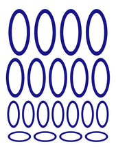 Load image into Gallery viewer, Royal blue oval decals from whimsidecals.com