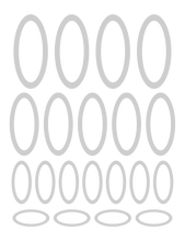 Load image into Gallery viewer, SILVER OVAL WALL DECALS