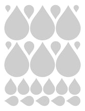 Load image into Gallery viewer, SILVER RAINDROP WALL DECALS