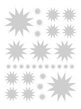 Load image into Gallery viewer, SILVER STARBURST WALL DECALS