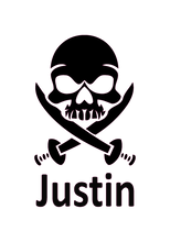 Load image into Gallery viewer, SKULL AND KNIVES WALL DECAL