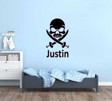 Load image into Gallery viewer, SKULL AND KNIVES WALL STICKER