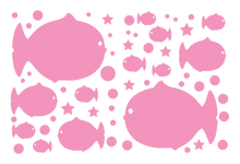 Load image into Gallery viewer, FAT FISH WALL DECALS IN SOFT PINK