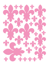 Load image into Gallery viewer, SOFT PINK FLEUR DE LIS WALL DECALS