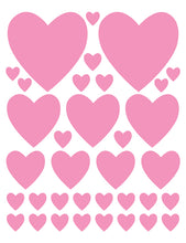 Load image into Gallery viewer, SOFT PINK HEART WALL DECALS