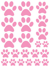 Load image into Gallery viewer, SOFT PINK PAW PRINT WALL DECALS
