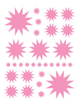 Load image into Gallery viewer, SOFT PINK STARBURST WALL DECALS