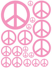 Load image into Gallery viewer, SOFT PINK PEACE SIGN WALL DECAL