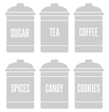 Load image into Gallery viewer, SPICE JAR WALL DECALS IN SILVER