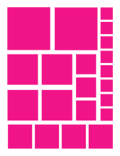 Load image into Gallery viewer, HOT PINK SQUARE WALL DECALS