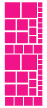 Load image into Gallery viewer, HOT PINK SQUARE WALL STICKERS