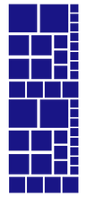 Load image into Gallery viewer, ROYAL BLUE SQUARE WALL STICKERS