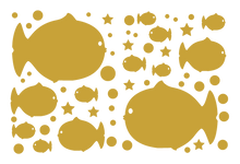 Load image into Gallery viewer, FAT FISH WALL DECALS IN TAN