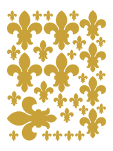 Load image into Gallery viewer, CARAMEL TAN FLEUR DE LIS WALL DECALS