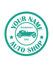 Load image into Gallery viewer, CUSTOM AUTO SHOP WALL DECAL IN TURQUOISE