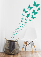 Load image into Gallery viewer, TURQUOISE BUTTERFLY WALL STICKERS