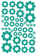 Load image into Gallery viewer, TURQUOISE DAISY WALL STICKERS