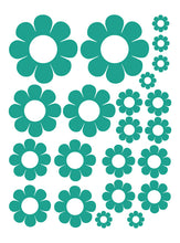 Load image into Gallery viewer, TURQUOISE DAISY WALL DECALS