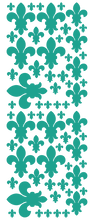 Load image into Gallery viewer, TURQUOISE FLEUR DE LIS WALL STICKERS