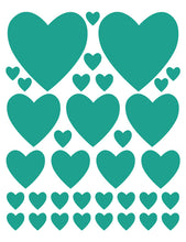 Load image into Gallery viewer, TURQUOISE HEART WALL DECALS