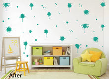 Load image into Gallery viewer, TURQUOISE PAINT SPLATTER WALL STICKER