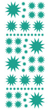 Load image into Gallery viewer, TURQUOISE STARBURST WALL STICKERS