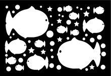 Load image into Gallery viewer, FAT FISH WALL DECALS IN WHITE