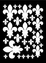 Load image into Gallery viewer, WHITE FLEUR DE LIS WALL DECALS